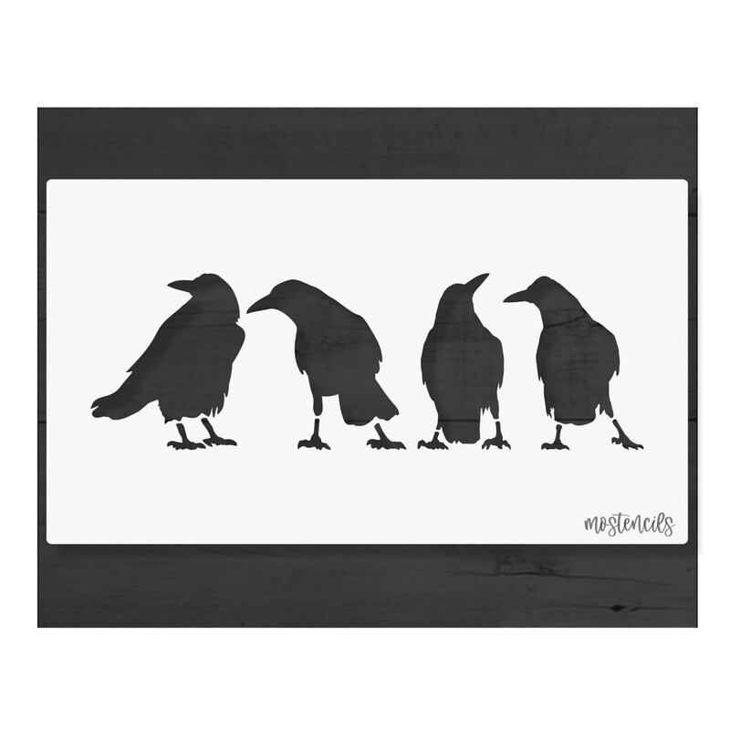 Crow Stencil - Etsy
