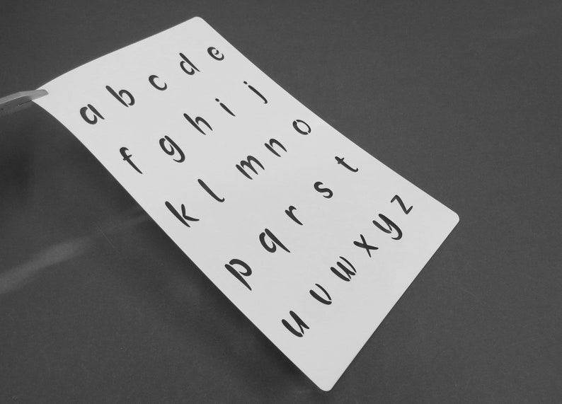 ALPHABET lowercase letters nr.5 stencil A4