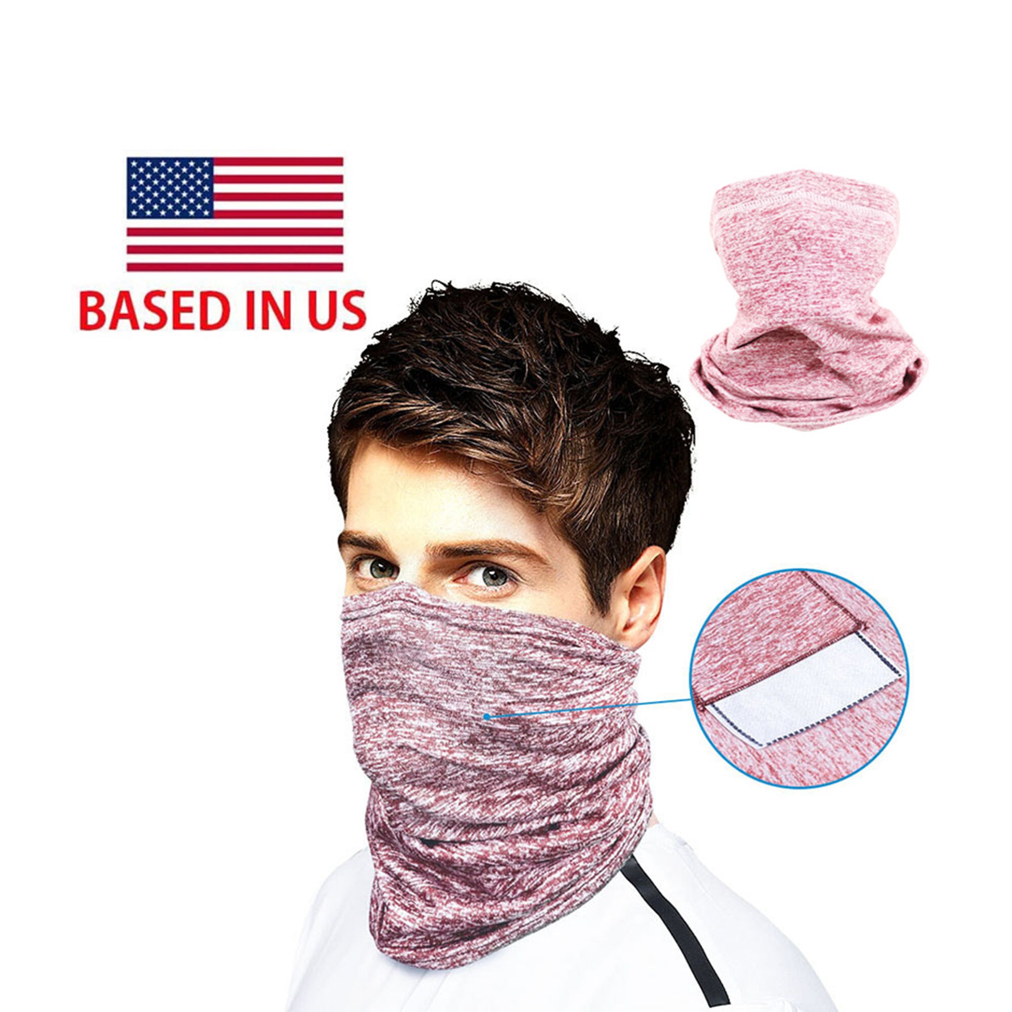 Cooling Neck Gaiter Scarf Mask With Filte Washable Face Mask Etsy