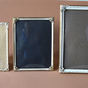 Danish old photo frames with curved glass M