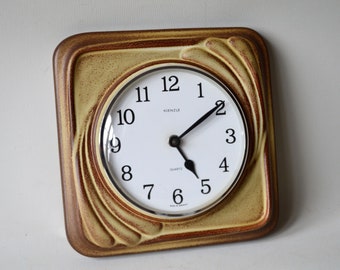 vintage kitchen clock from Kienzle with ceramic frame, battery operated