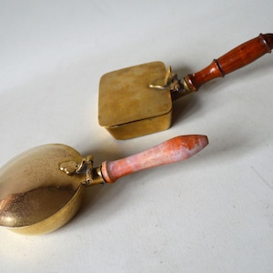 old brass ashtray with lid,