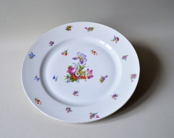 assiette à gâteau ancienne, assiette à gâteau, assiette à gâteau vintage, gâteau, assiette à pâtisserie, tartes, assiette à viande, assiette de service, porcelaine Eamag Bavière