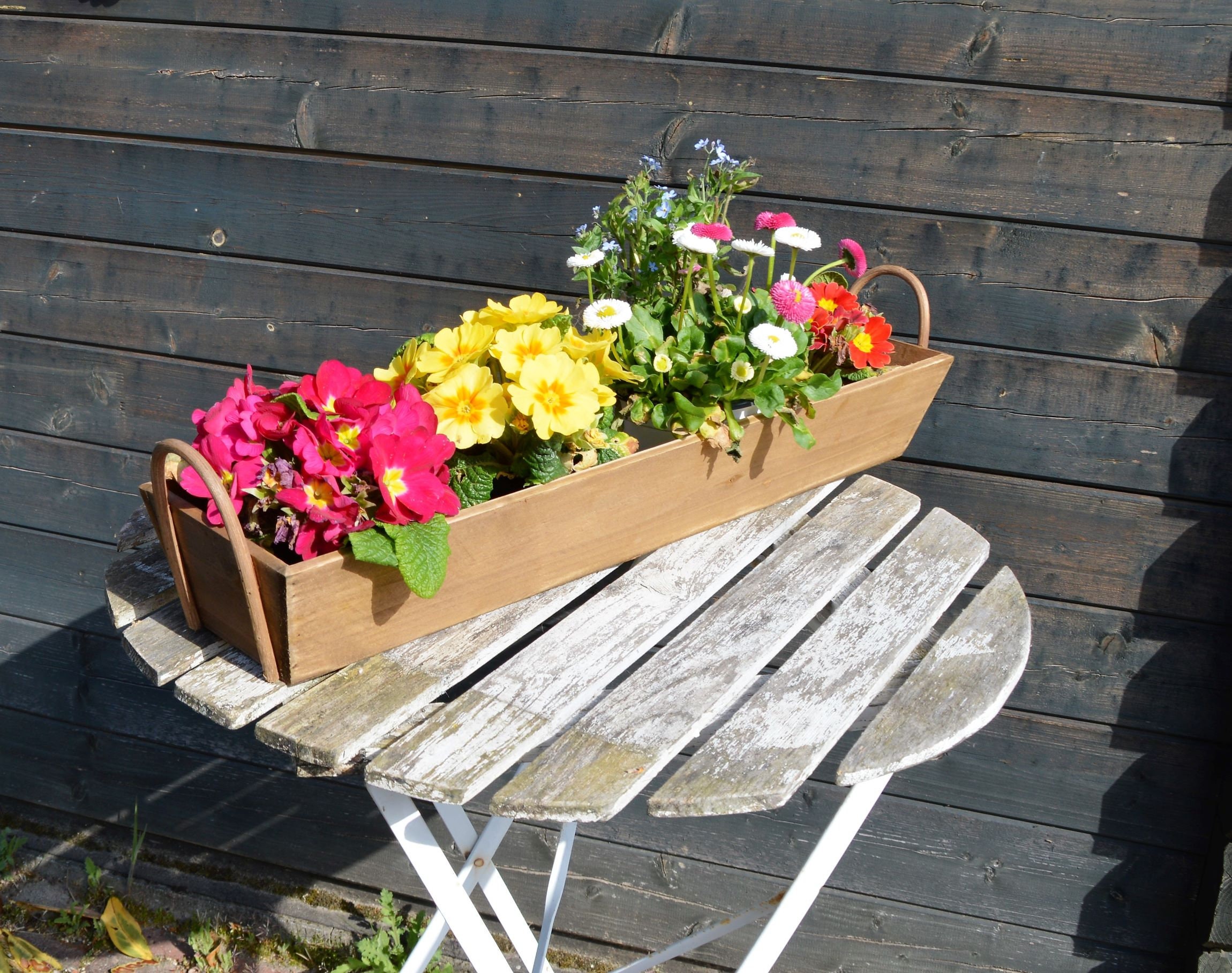 Caja de madera para flores maceta de flores cofre de madera | Etsy