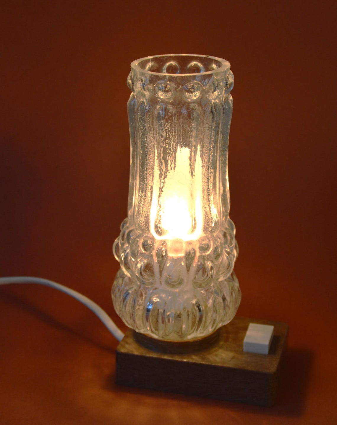 tolle Mid-Century Nachttischlampen mit Glasschirm, foto 2 di 5