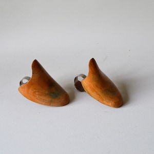 Shoe trees with patina, shoe holder, Salamander shoes,