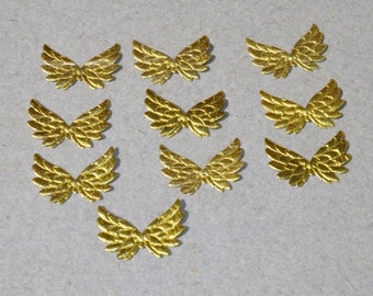 10 Stück gold Flügel 5 cm, Engelsflügel, Flügel für Engel, goldflügel, Schutzengel, Bastelmaterial, Engel, Flügel, angel wings