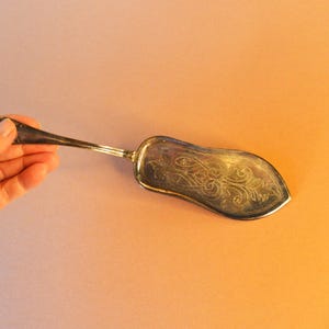 old silver-plated Danish cake servers