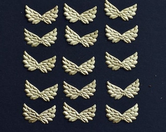 15 kleine engelenvleugels in goud om te knutselen 3,5 cm