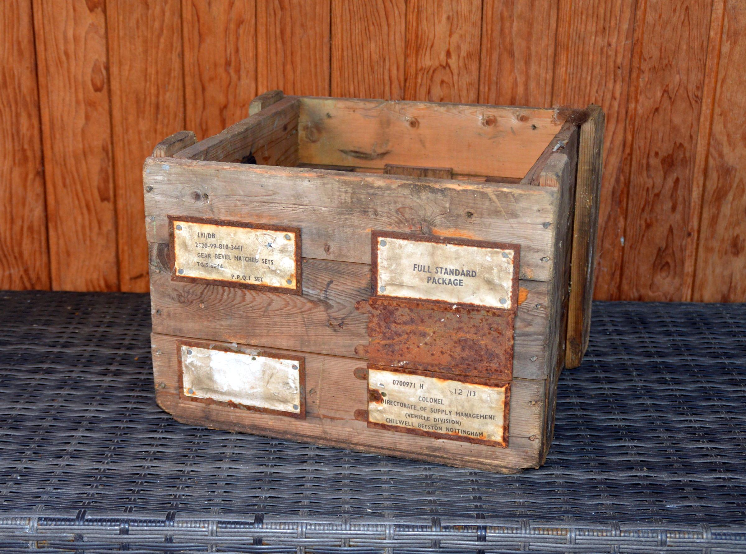 TRANSPORTKISTE HOLZKISTE CELOLAK Werkzeugbox Truhe Vintage Munitionskiste Armee 144864875284