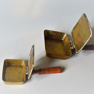 old brass ashtray with lid,