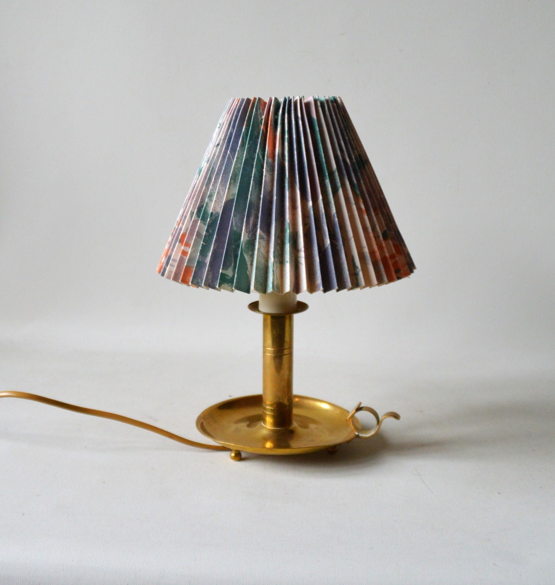 Kandelaber / Kerzenhalter als Messinglampe, foto 2 di 3