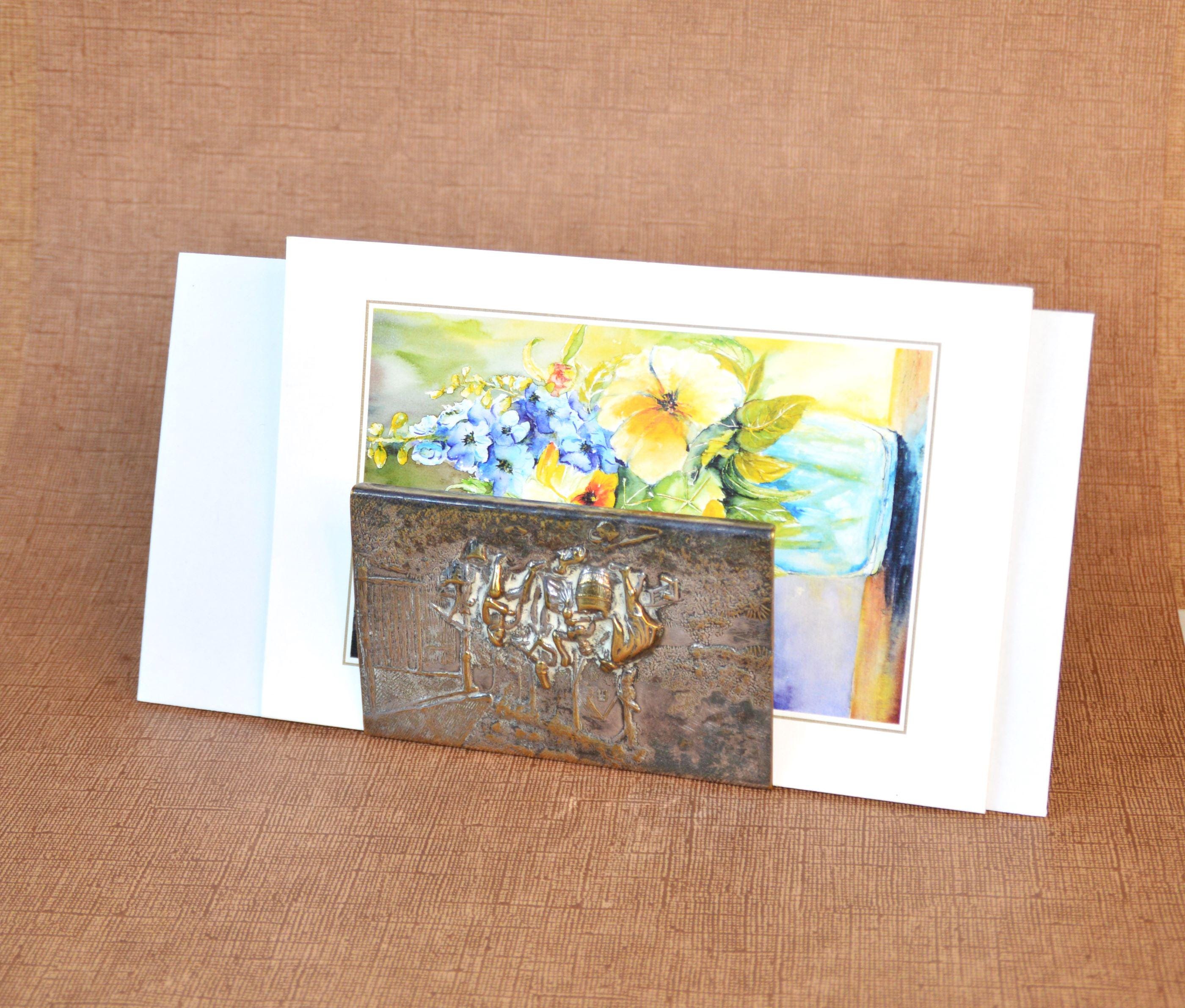 Porte-serviettes ou porte-lettre paon VINTAGE plaqué argent