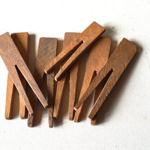 old clothespin for crafting, wooden clip, vintage wooden clip, old clothespins,