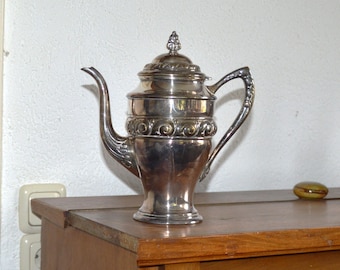 Antique silver-plated Danish coffee pots with hallmarks