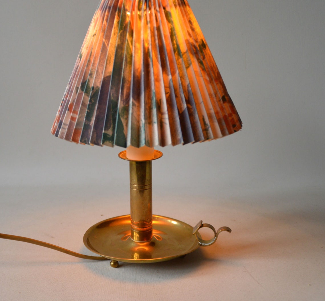 Kandelaber / Kerzenhalter als Messinglampe, foto 1 di 3