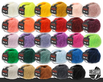 Lana Grossa 25 g Brigitte No. 3 mohair blend mohair virgin wool polyamide 29 colors