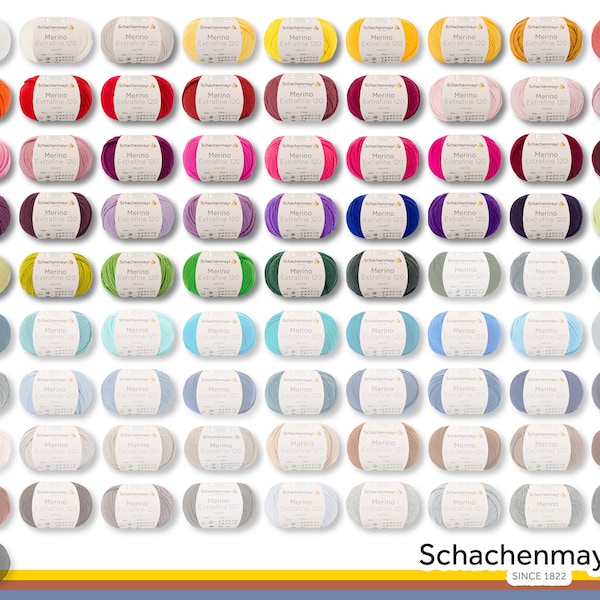 Schachenmayr 50 g Mérinos Extrafine 120 Crochet Laine Vierge Amigurumi 42 Couleurs | 40 autres couleurs dans une autre offre