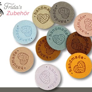 Frida's Handmade Label 10 pieces colorful artificial leather labels patches accessories handcraft DIY