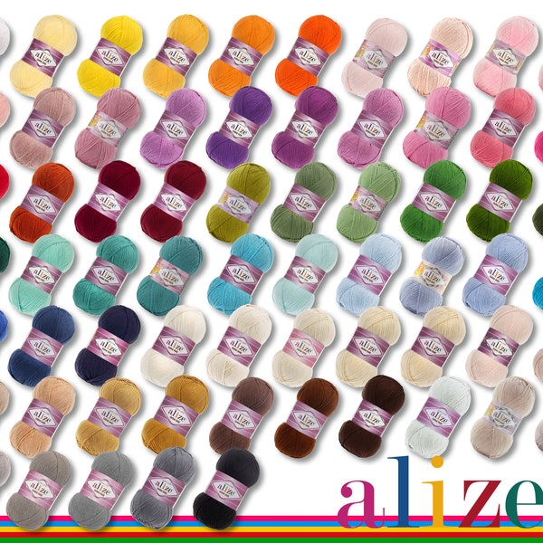 Alize 100 g Cotton Gold Baumwolle Sommerwolle Garn Wolle Häkeln Stricken Amigurumi 65 Farben