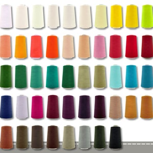 Sewing thread overlock thread 100 g | 5000 Y (4572 m) thickness 50/2 (140) | 57 colors to choose from