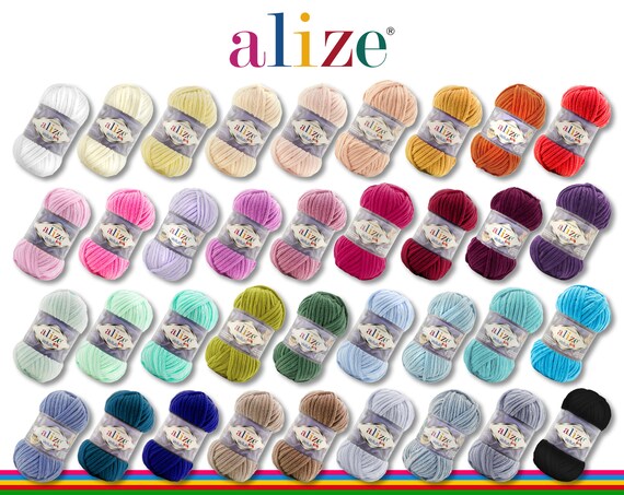 Alize Velluto Yarn 5 Pieces Chunky Baby Soft Bulky Thick Knitting Crochet  Toys Velvet Chenille Amigurumi Wool Cotton Merino Milk - AliExpress