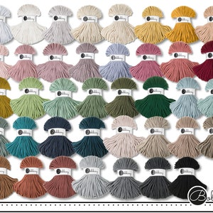 Bobbiny 5 m braided cord premium Ø 5 mm textile yarn crochet macrame sold by the meter 39 colors