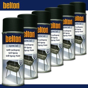 Kwasny Belton special 6 x 400 ml Grill Paint Spray Black Matt