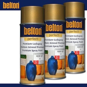 Pintura en aerosol premium Kwasny Belton Perfect 3 x 400 ml dorada