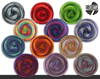 Lana Grossa 200g Gomitolo Versione Virgin Wool Knitting Yarn Gradient Wool Yarn 12 Colors