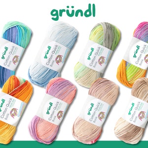 Gründl 100 g Cotton Quick Batik Cotton Knitting Mercerized Durable 8 Colors