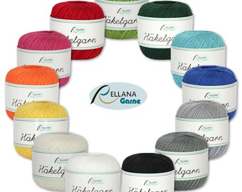 Rellana 50 g Häkelgarn 100% Baumwolle | 13 Farben zur Auswahl |Häkeln Handarbeit Amigurumi