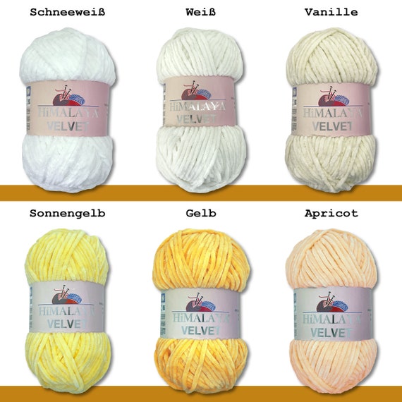Himalaya 100 g Velours Chenille Laine Tricot Crochet Amigurumi moelleux 40  couleurs -  France