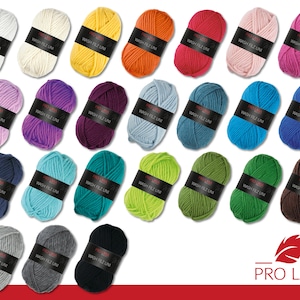 Pro Lana 50 g Wash Felt Plain Felting Wool Yarn Wool Knitting Crocheting Virgin Wool Fluffy 24 Colors