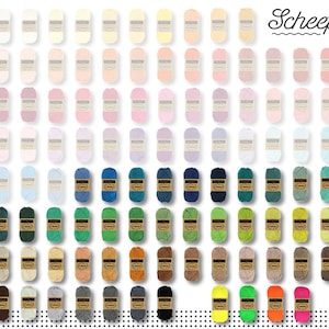 Scheepjes 50 g Catona 100% Fil de Coton Laine Tricot Crochet Amigurumi 53 Couleurs 60 autres couleurs dans une autre offre image 1