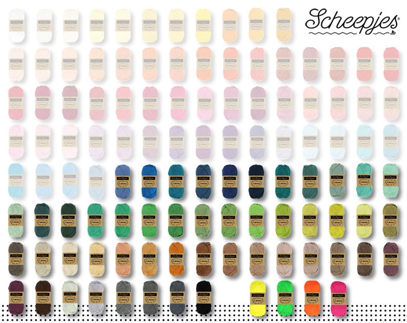 Scheepjes 50 g Catona 100% Fil de Coton Laine Tricot Crochet Amigurumi 53 Couleurs 60 autres couleurs dans une autre offre image 1