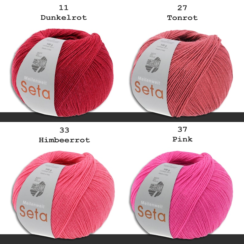 Lana Grossa 100 g Meilenweit 100 Seta Sockenwolle Merino Seide Garn 35 Farben Bild 4