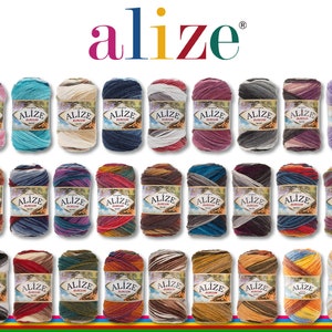 Alize 100g Burcum Batik Yarn Gradient Wool 100% Acrylic Crochet Knitting Handcraft 27 Colors