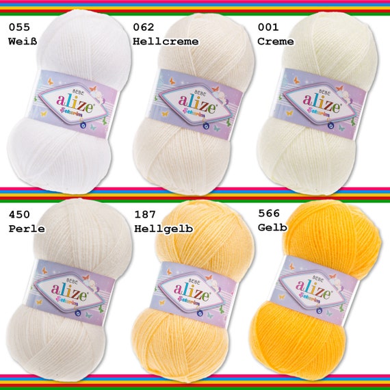 5 Gomitoli Alize Baby Best Lana Per Bambini - 463 Light Aqua - 90% Poliacrilico 10% Viscosa - Antipelucchi