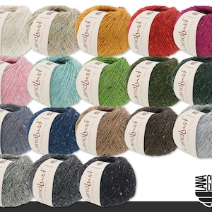 Lana Grossa 5 x 50 g Landlust Soft Tweed 180 mottled knitting crochet wool yarn tweed yarn new wool multi-colored knobs 18 colors