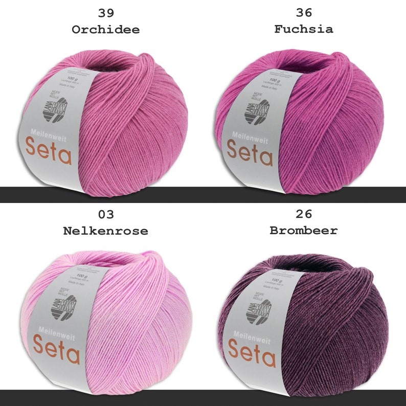 Lana Grossa 100 g Meilenweit 100 Seta Sockenwolle Merino Seide Garn 35 Farben Bild 5