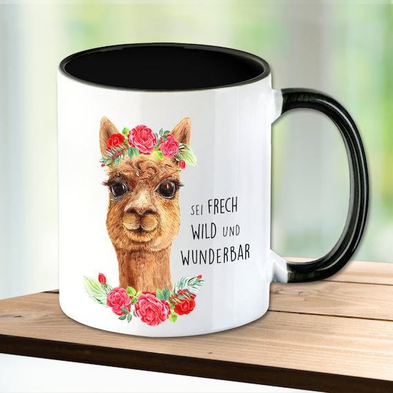 Mug With Saying “be Cheeky, Wild and Wonderful” T80 Ceramic Handle