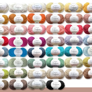 Drops 5 x 50 g Saffron Cotton Baby Yarn Summer Yarn Basic Yarn Oeko-Tex Standard 100 Knitting Crochet 46 Colors