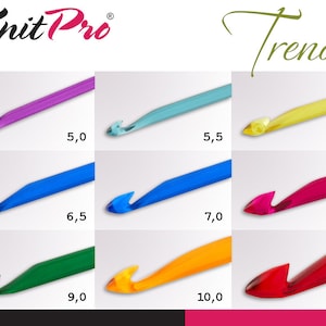 KnitPro Trendz Interchangeable Tunisian crochet hook acrylic stylish 9 sizes