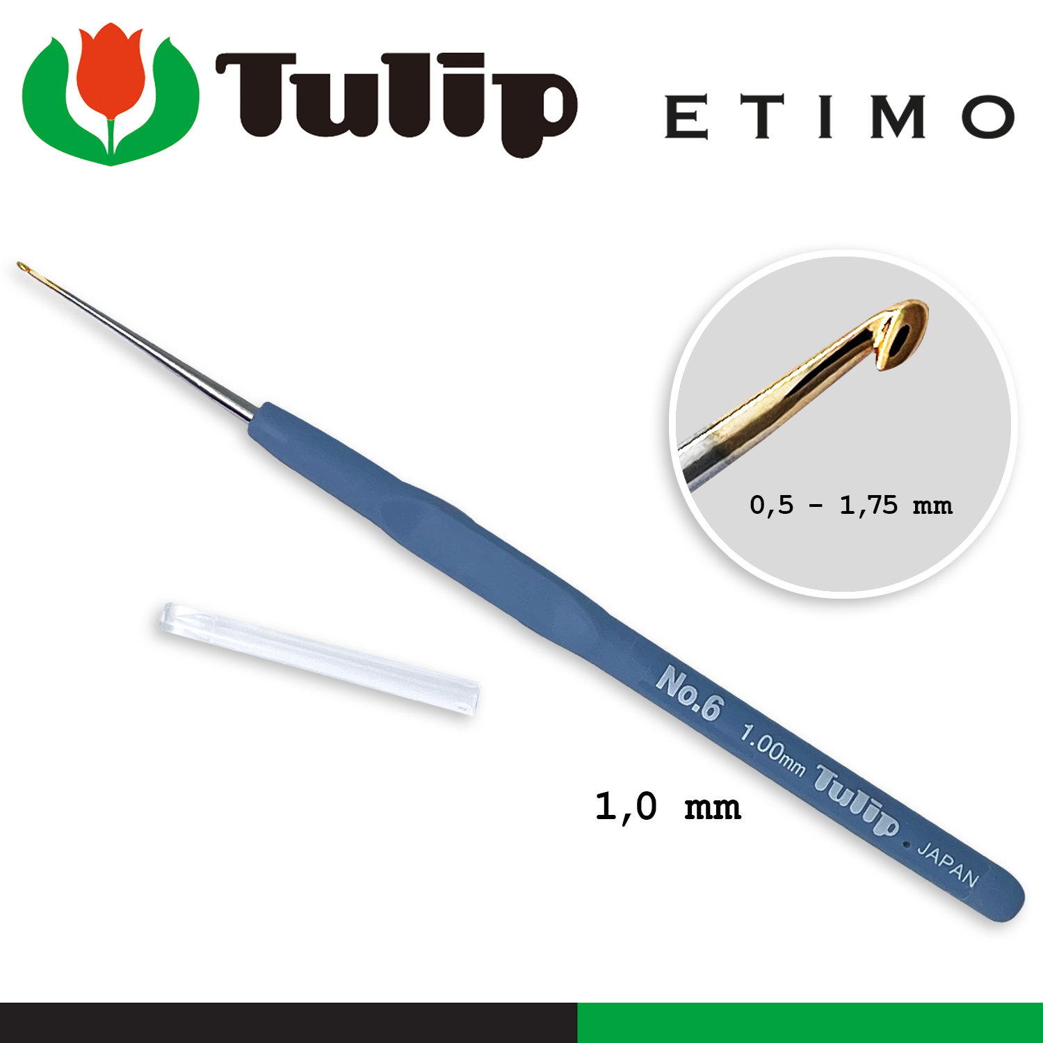 TIPSAWDAI、&on、HOOK【Sou_labo_tencho】 Tulip Etimo Steel Crochet Hook With Padded Handle Ergonomic Filet