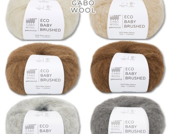 Gabo Wool 50 g Eco Baby Brushed 100% Baby Alpaca Brushed to choose from