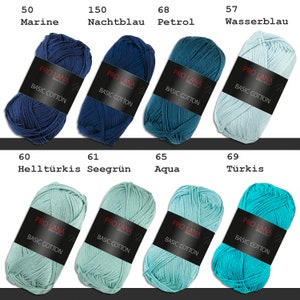 Pro Lana 50 g Basic Cotton Stricken Häkeln Baumwolle mercerisiert Öko-Tex-zertifiziert Wolle Basic-Garn 62 Farben Bild 6