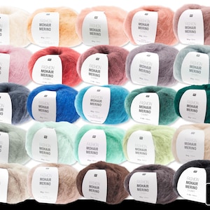 Rico Design 3 x 50 g Fashion Mohair Merino Chunky Winter Yarn Wool Yarn Knitting Crochet 25 Colors