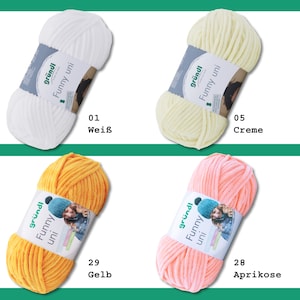 Gründl 100 g Funny Uni Knitting Crochet Chenille Yarn Cuddly Yarn Children's Fashion Amigurumi Cuddly Toys Scarves Polyester 25 Colors image 2