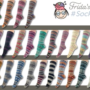 1 paire de chaussettes Frida's socks en laine tricotée mélange mérinos-polyamide pour homme et femme 2 tailles 36-40 et 40-45 24 couleurs image 1